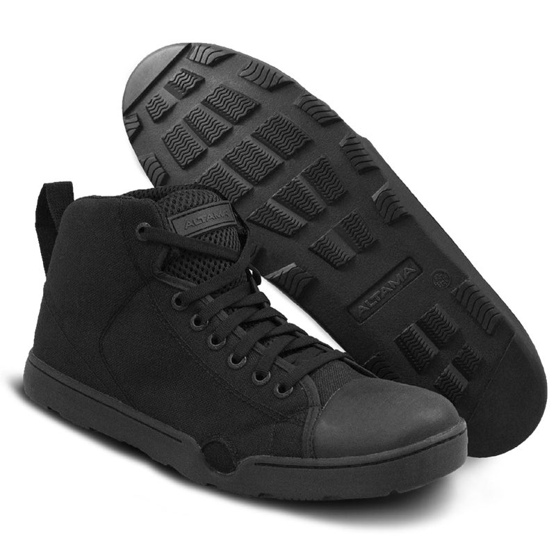 Altama Unisex Maritime Mid Dive Fin-Compatible Tactical Boots with Water Drainage Ports & Water-Resistant PU Contoured Insole, Black, 6, Regular - Image 1
